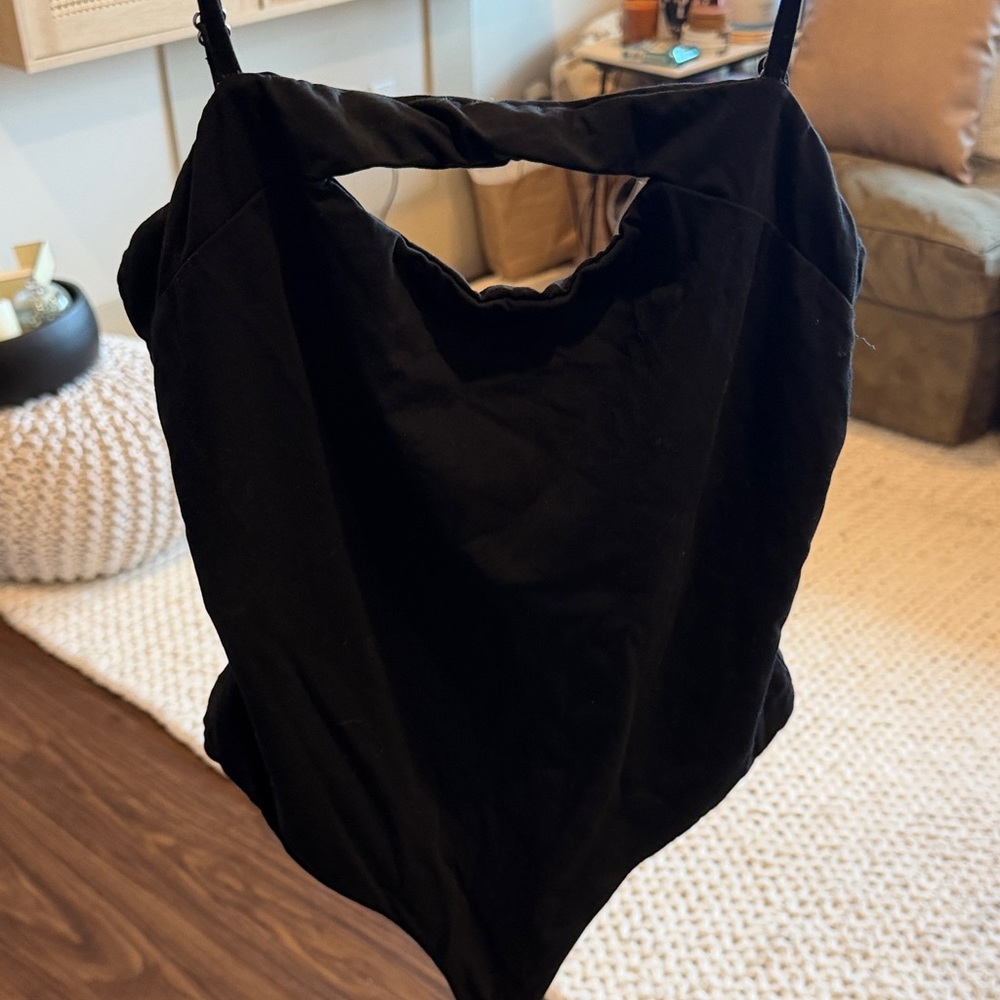 Black Cutout Bodysuit